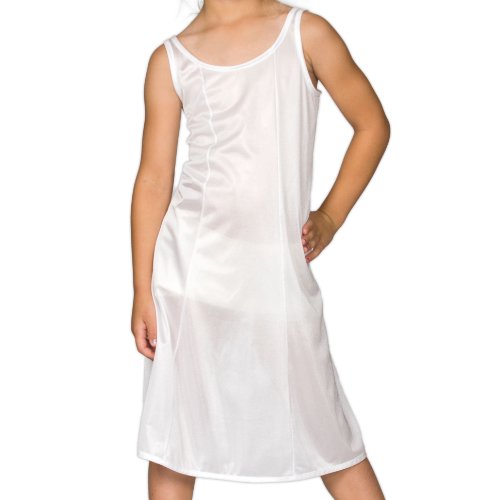 Little Girls White Tea Length Nylon Slip (I.C. Collections) Little Girls White Tea Length Nylon Slip (I.C. Collections)